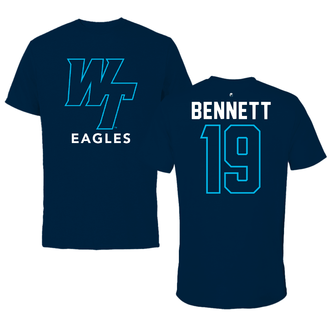 Wake Tech Community College Soccer Navy Performance Tee - #19 Carter Bennett