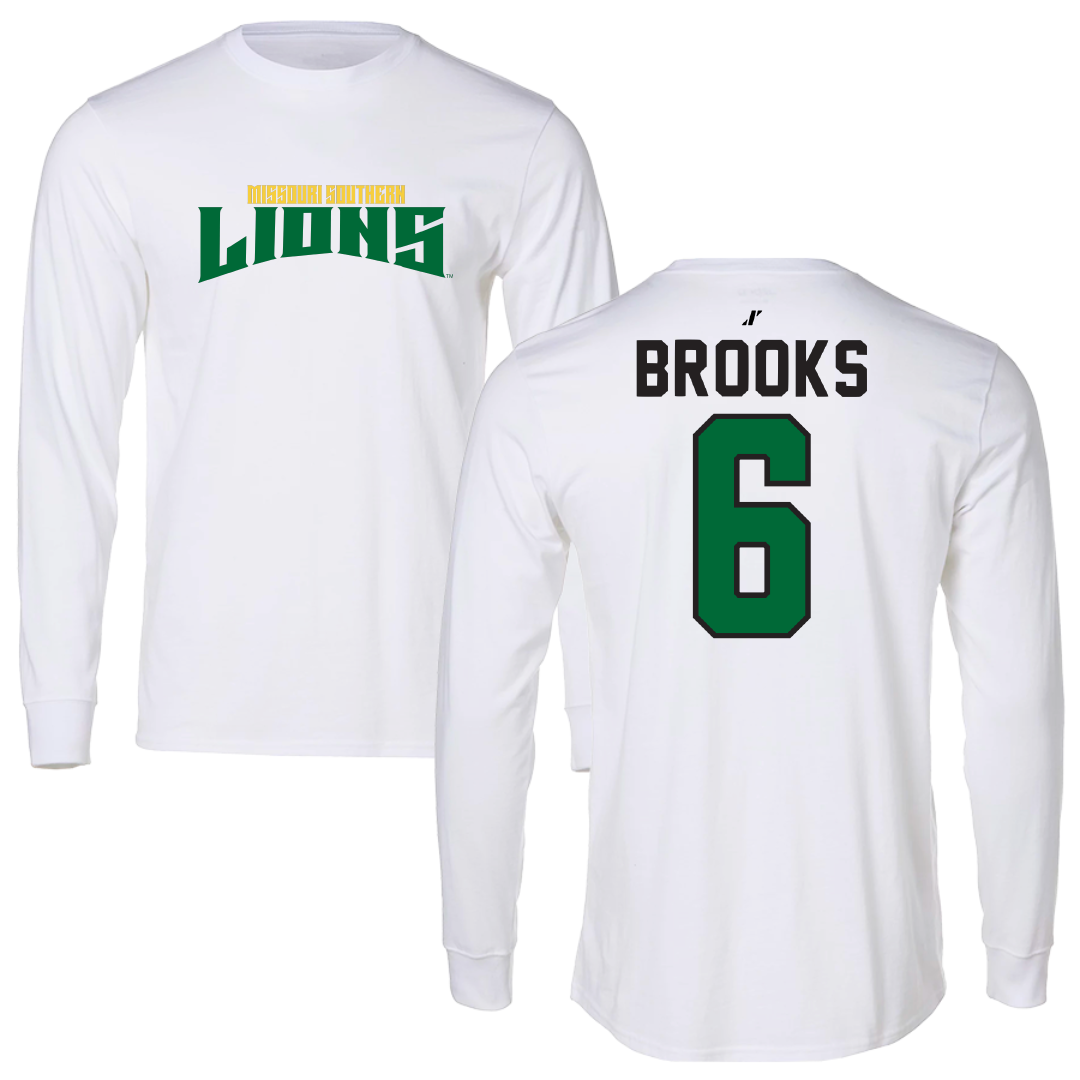 Missouri Southern State University Basketball White Classic Performance Long Sleeve - #6 Tyrique Brooks