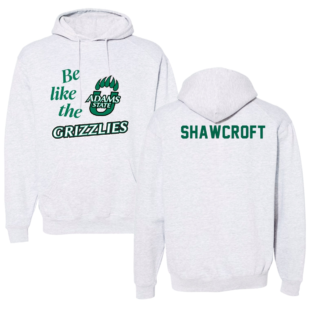 Adams State University Baseball Light Gray Be Like Us Hoodie - Byron Shawcroft