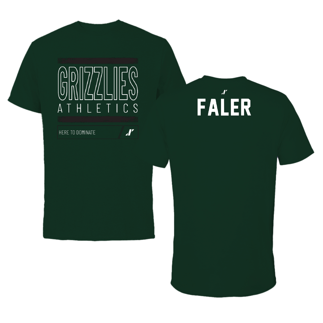 Adams State University Wrestling Forest Green Dominate Performance Tee - Paige Faler