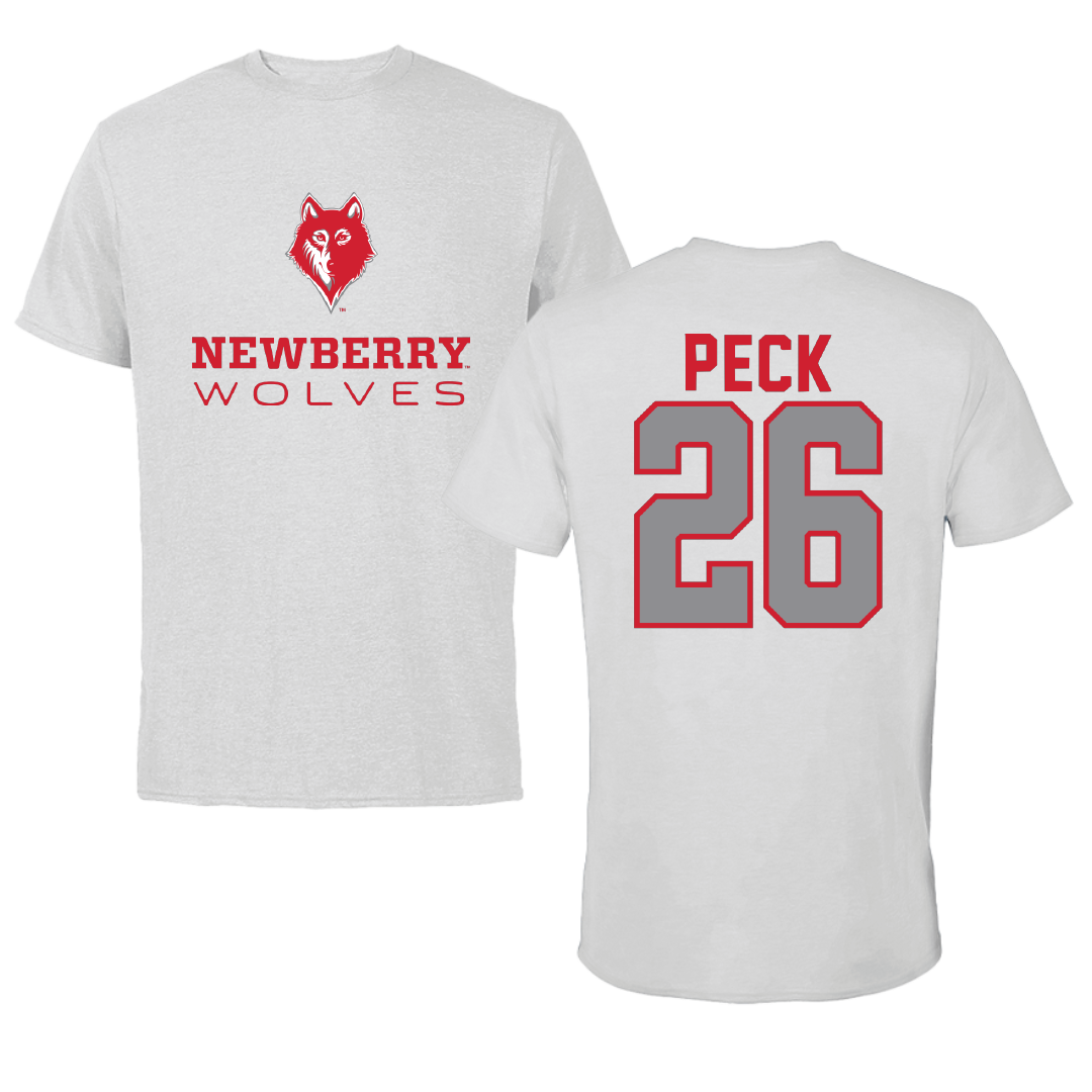 Newberry College Baseball Light Gray Performance Tee - #26 Andrew Peck