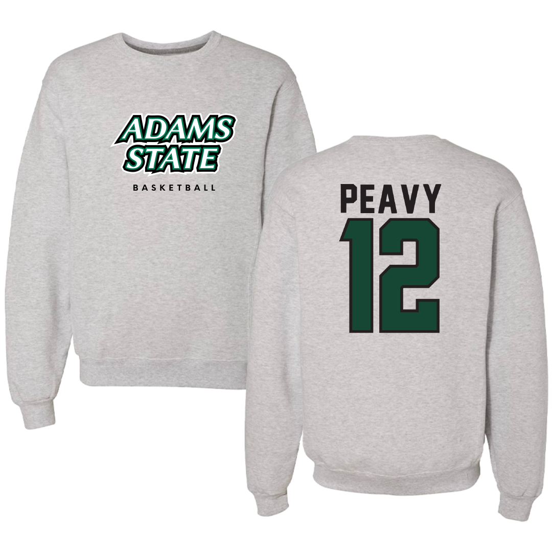 Adams State University Basketball Gray Crewneck - #12 Daisha Peavy