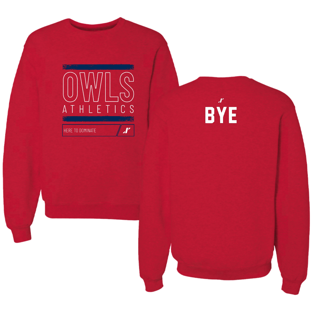 Florida Atlantic University Dance Red Dominate Crewneck - Julia Bye