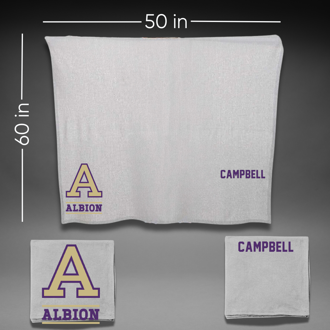 Albion College Wrestling Gray Blanket - Brynn Campbell