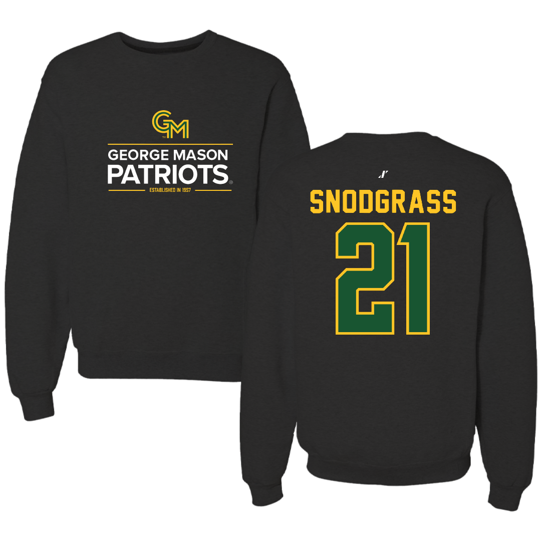 George Mason University Volleyball Black General Crewneck - #21 Evan Snodgrass
