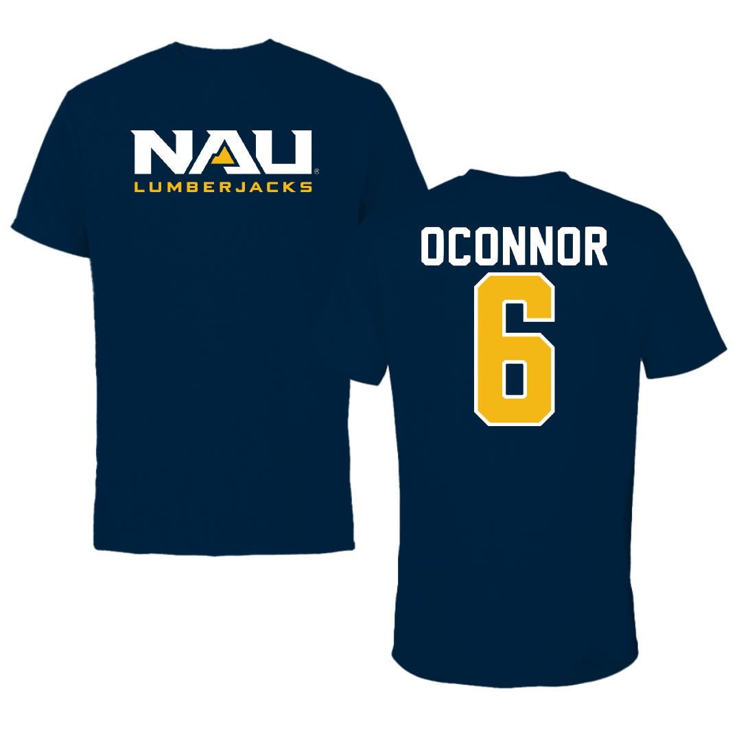 Northern Arizona University Soccer Navy Block Performance Tee - #6 Erin OConnor
