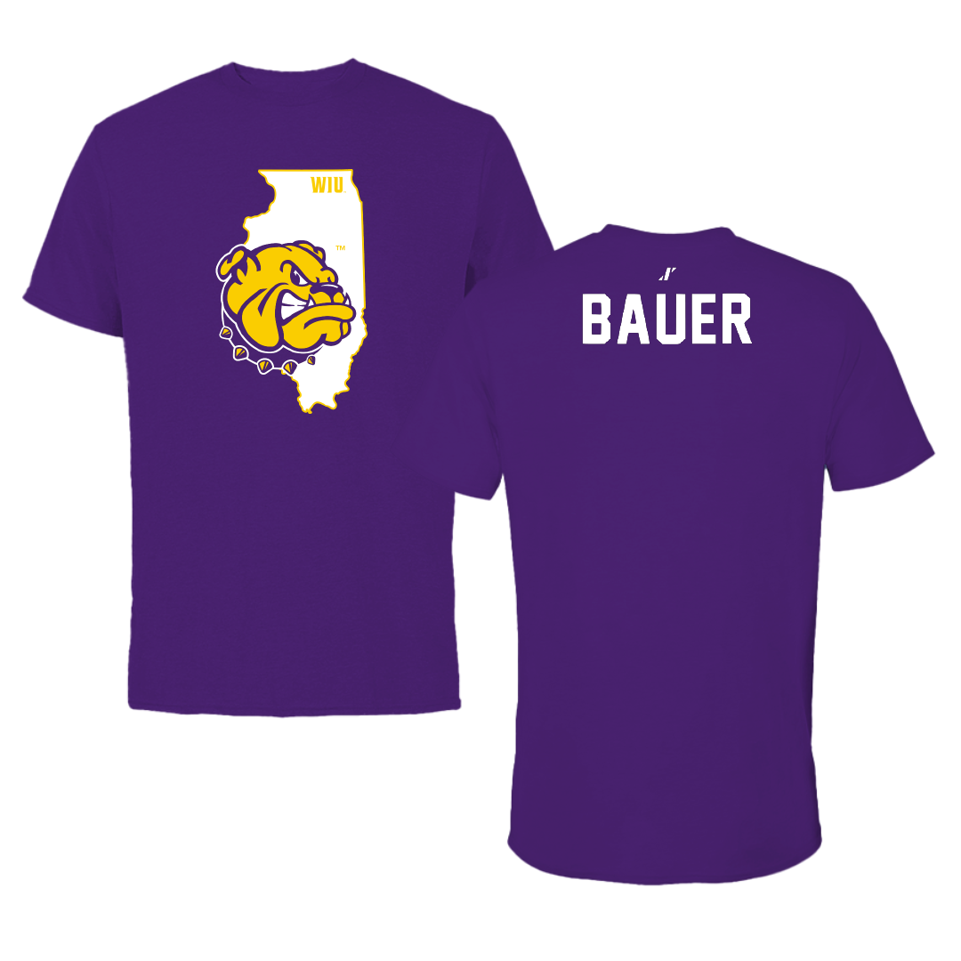 Western Illinois University TF and XC Purple State Tee - Ellie Bauer
