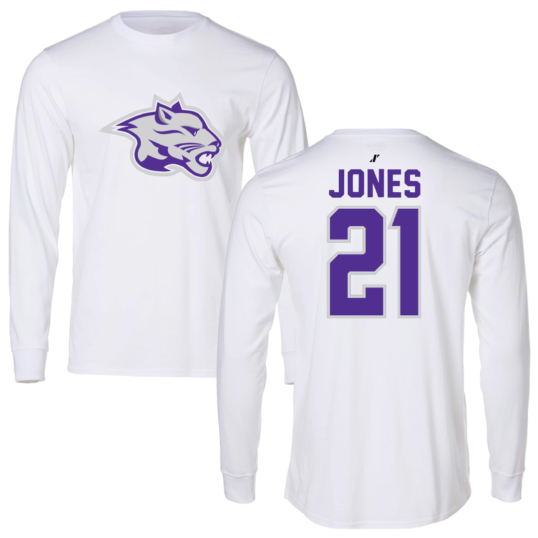 Young Harris College Lacrosse White Performance Long Sleeve - #21 Rachel Jones