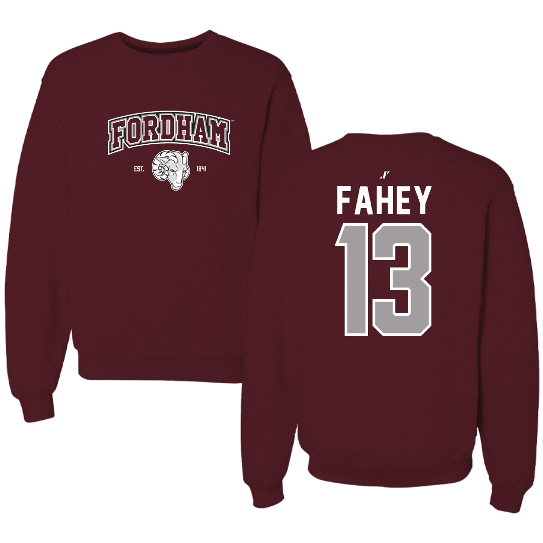 Fordham University Water Polo Maroon General Crewneck - #13 Tyler Fahey