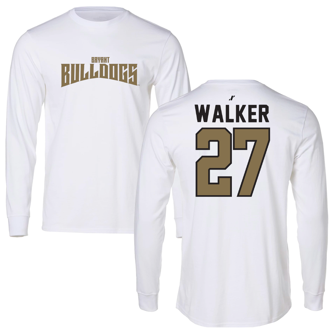 Bryant University Football White Classic Performance Long Sleeve - #27 Dedric Walker