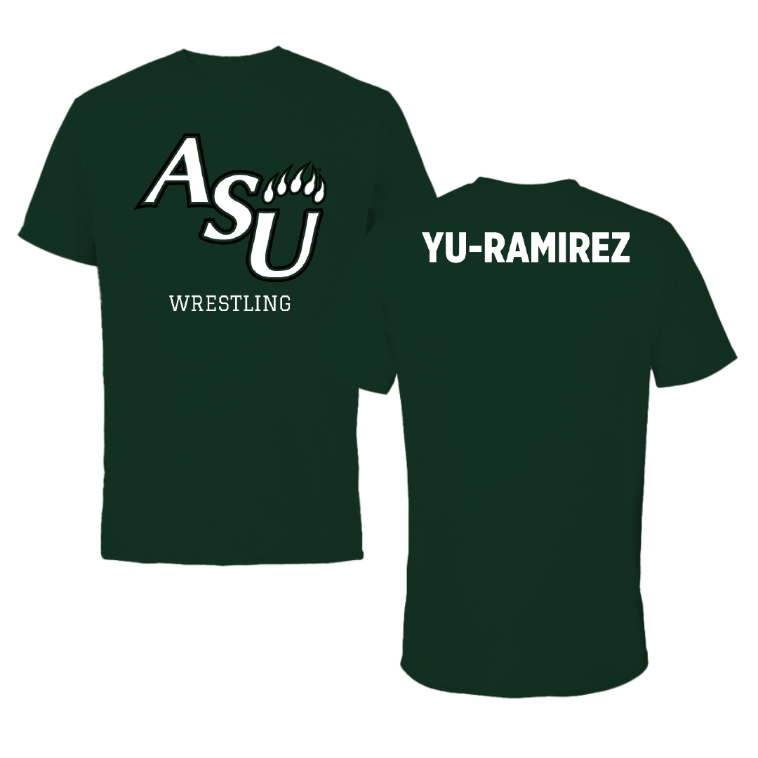 Adams State University Wrestling Forest Green Performance Tee - Amada Yu-Ramirez
