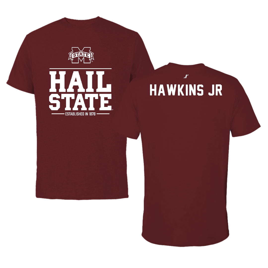 Mississippi State University TF and XC Maroon General Performance Tee - Sherman Hawkins Jr