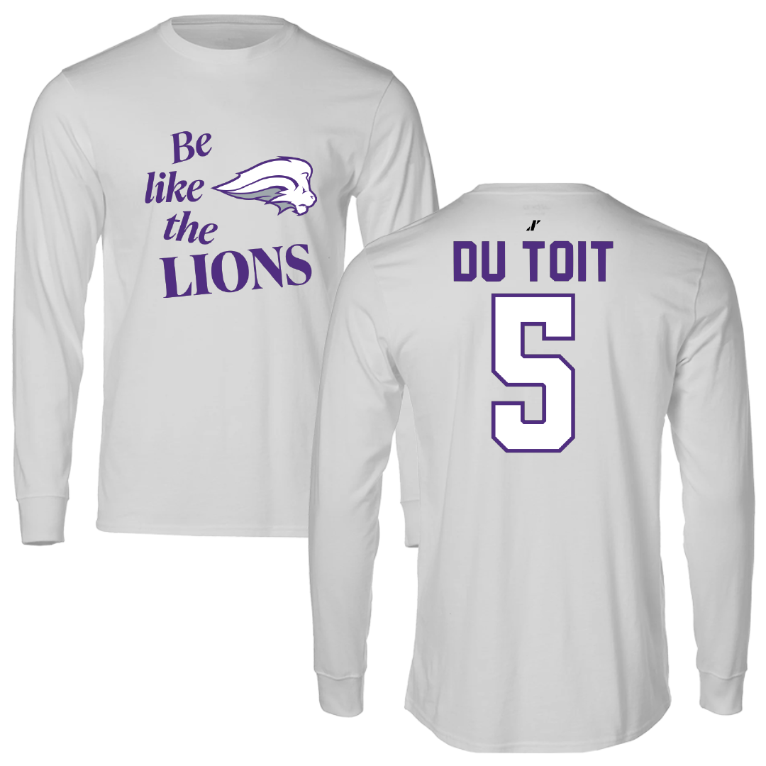 Nelson University Soccer Light Gray Be Like Us Performance Long Sleeve - #5 Dillon Du Toit
