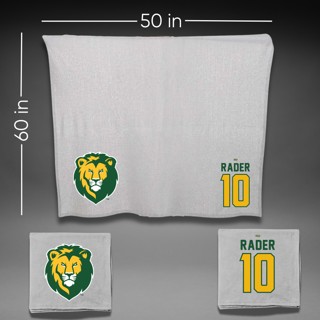 Southeastern Louisiana University Baseball Gray Blanket - #10 Jeremy Rader