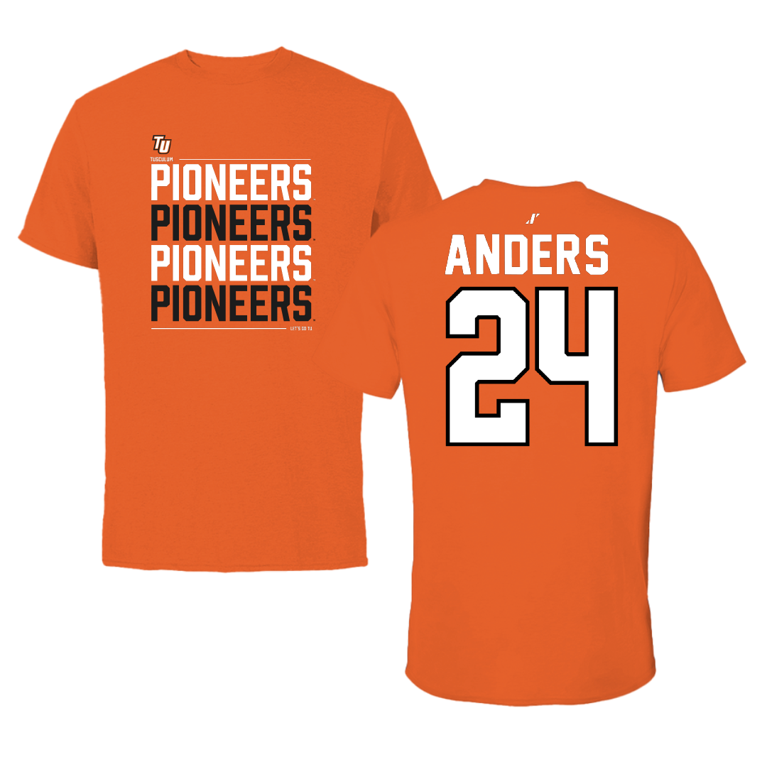 Tusculum University Baseball Orange General Tee - #24 Brice  Anders