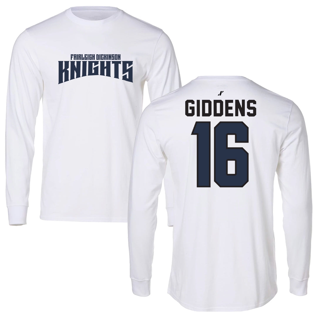 Fairleigh Dickinson University-Metropolitan Campus Lacrosse White Classic Performance Long Sleeve - #16 Mackenzie Giddens