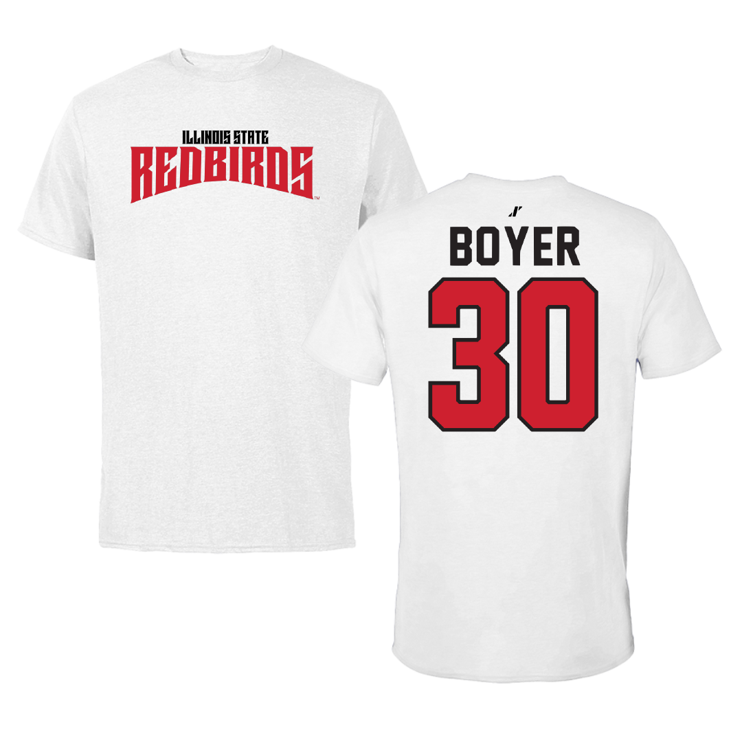 Illinois State University Softball White Classic Tee - #30 Ella Boyer