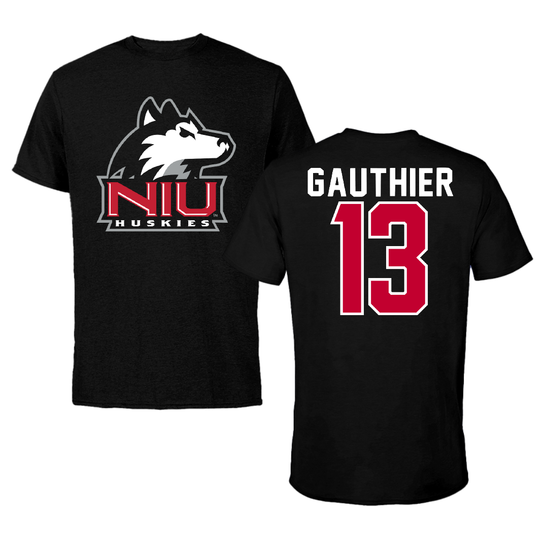 Northern Illinois University Baseball Black Tee - #13 JP Gauthier