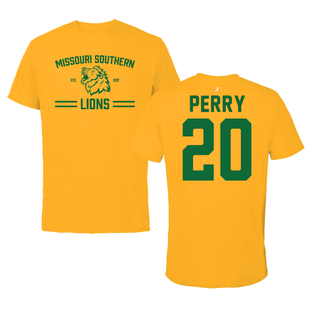 Missouri Southern State University Softball Gold General Tee - #20 Emily Perry