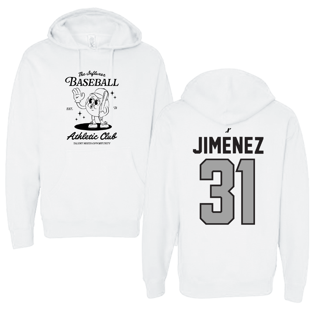 Baseball White Influxer Athletic Club Hoodie - #31 Kenneth Jimenez