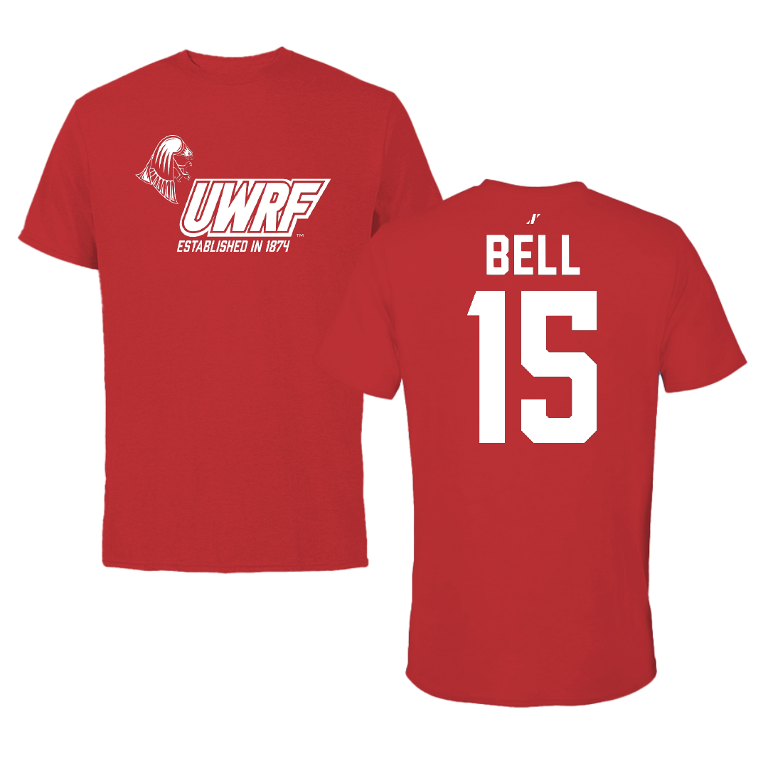 University of Wisconsin-River Falls Ice Hockey Red General Tee - #15 Katherine Bell