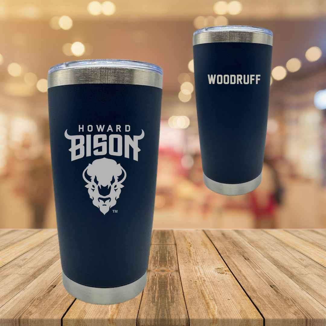 Howard University TF and XC Navy Stainless Steel Tumbler - Aniya Woodruff