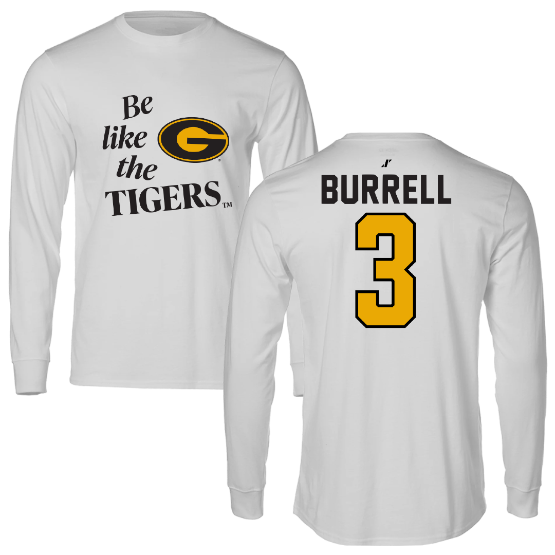 Grambling State University Baseball Light Gray Be Like Us Long Sleeve - #3 Trey Burrell