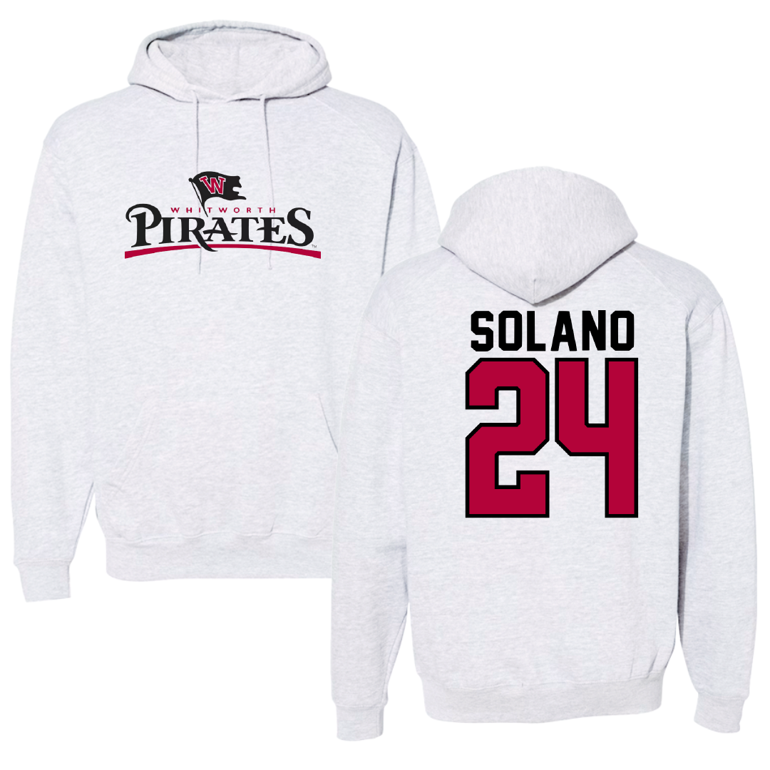 Whitworth University Football Gray Hoodie - #24 Kurt Solano