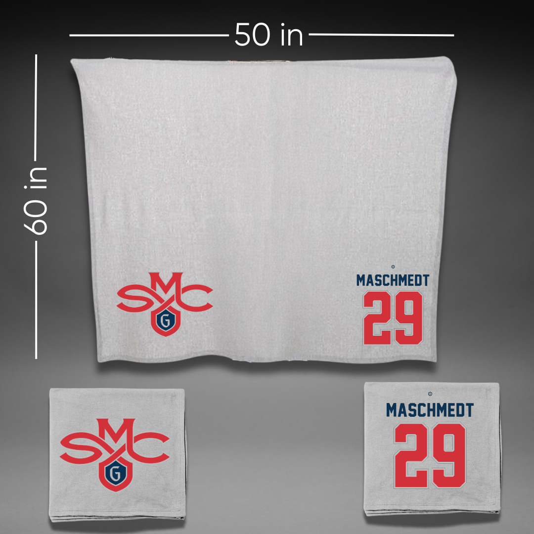 Saint Mary's College of California Soccer Gray Blanket - #29 Will Maschmedt