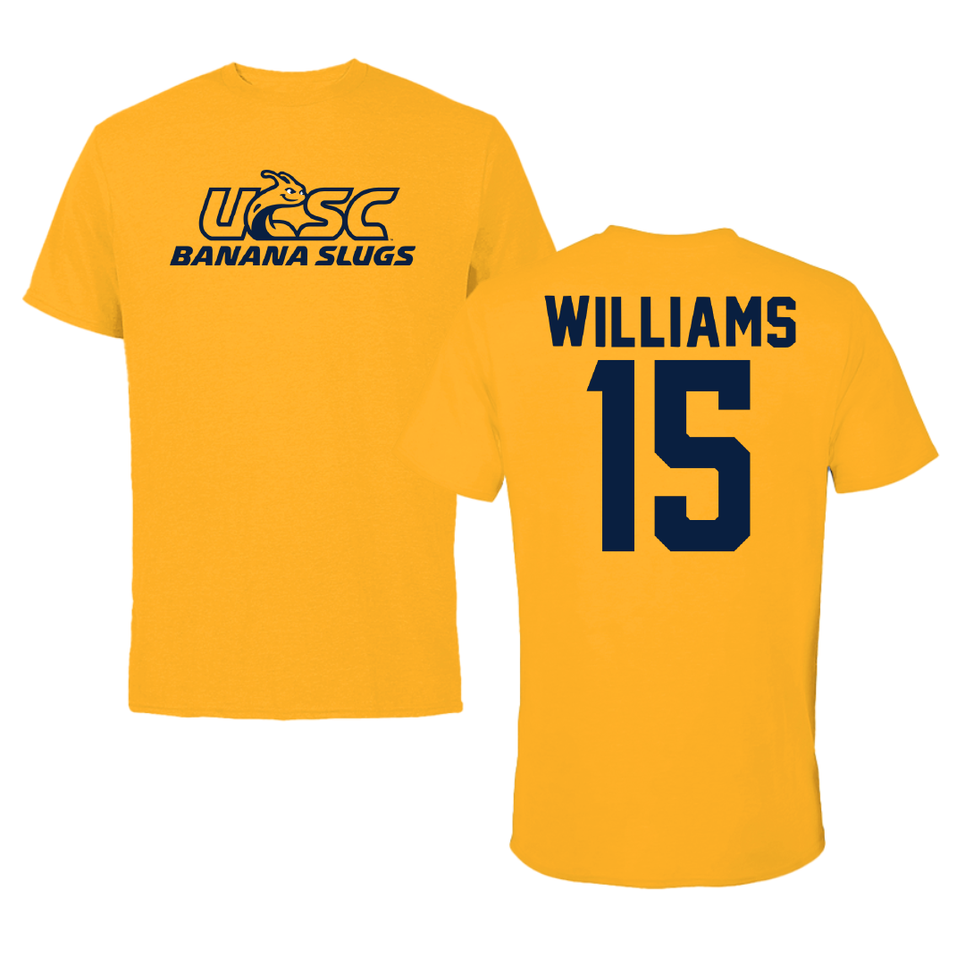 University of California-Santa Cruz Volleyball Gold Tee - #15 Ryan Williams