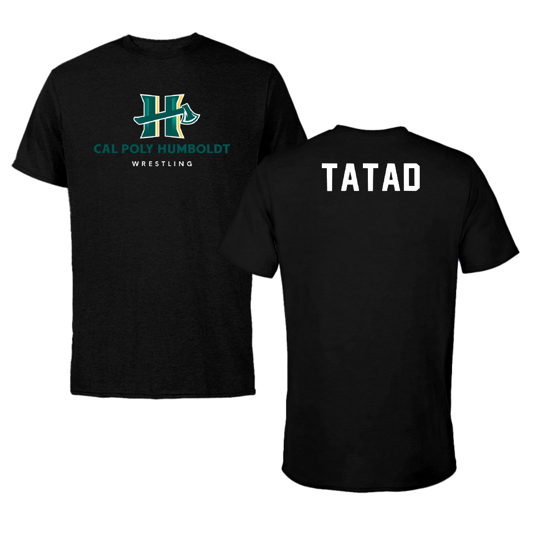 Cal Poly Humboldt Wrestling Black Performance Tee - Caleb Tatad