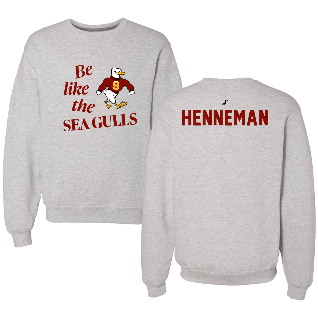 Salisbury University Golf Light Gray Be Like Us Crewneck - Ryan Henneman