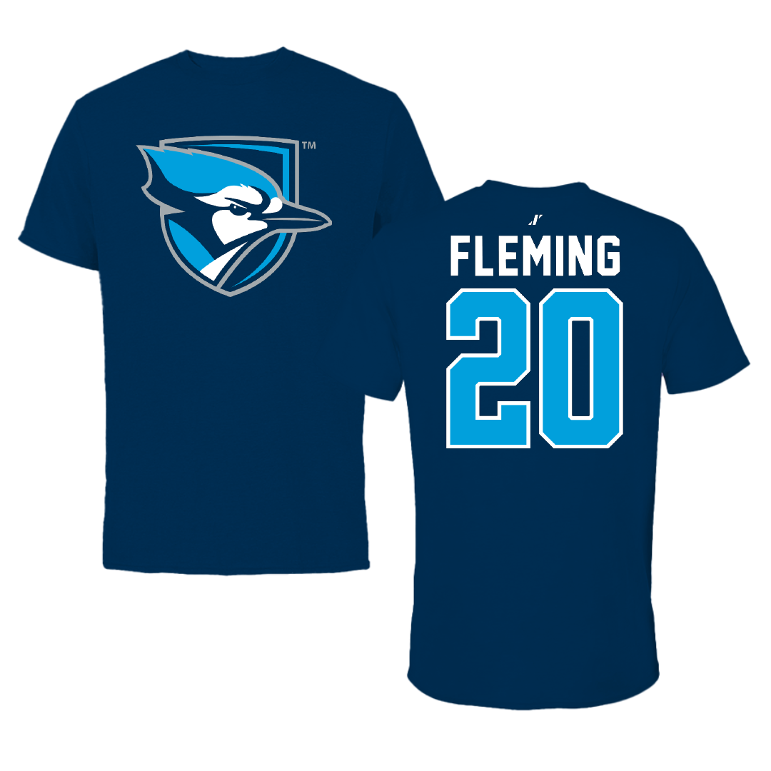 Elmhurst University Baseball Navy Mascot Performance Tee - #20 Brendan Fleming