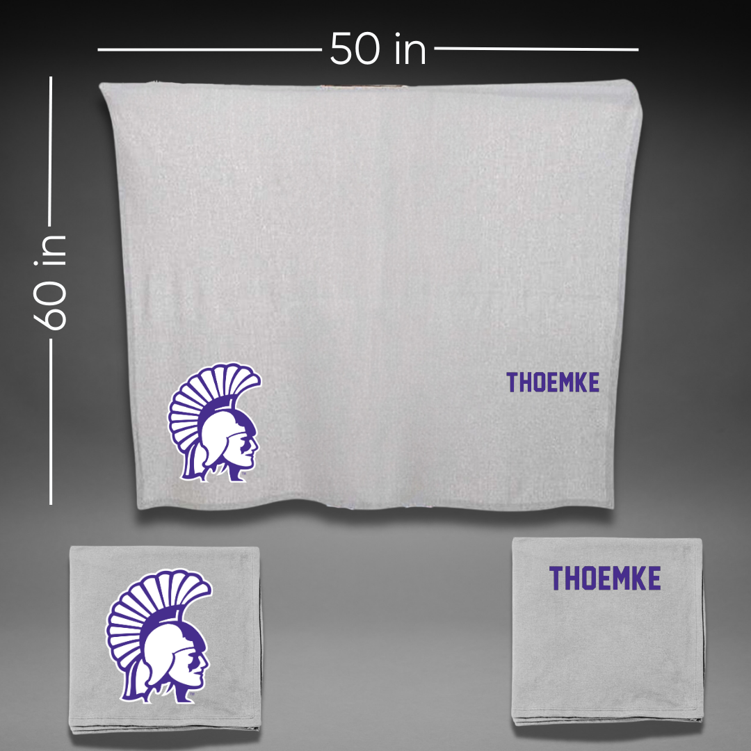 Winona State University Tennis Gray Blanket - Clara Thoemke