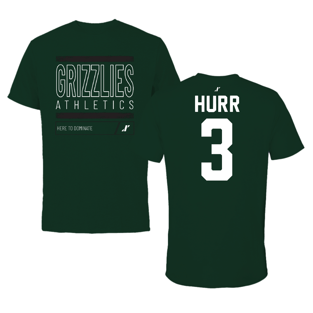 Adams State University Basketball Forest Green Dominate Performance Tee - #3 Alex Hurr