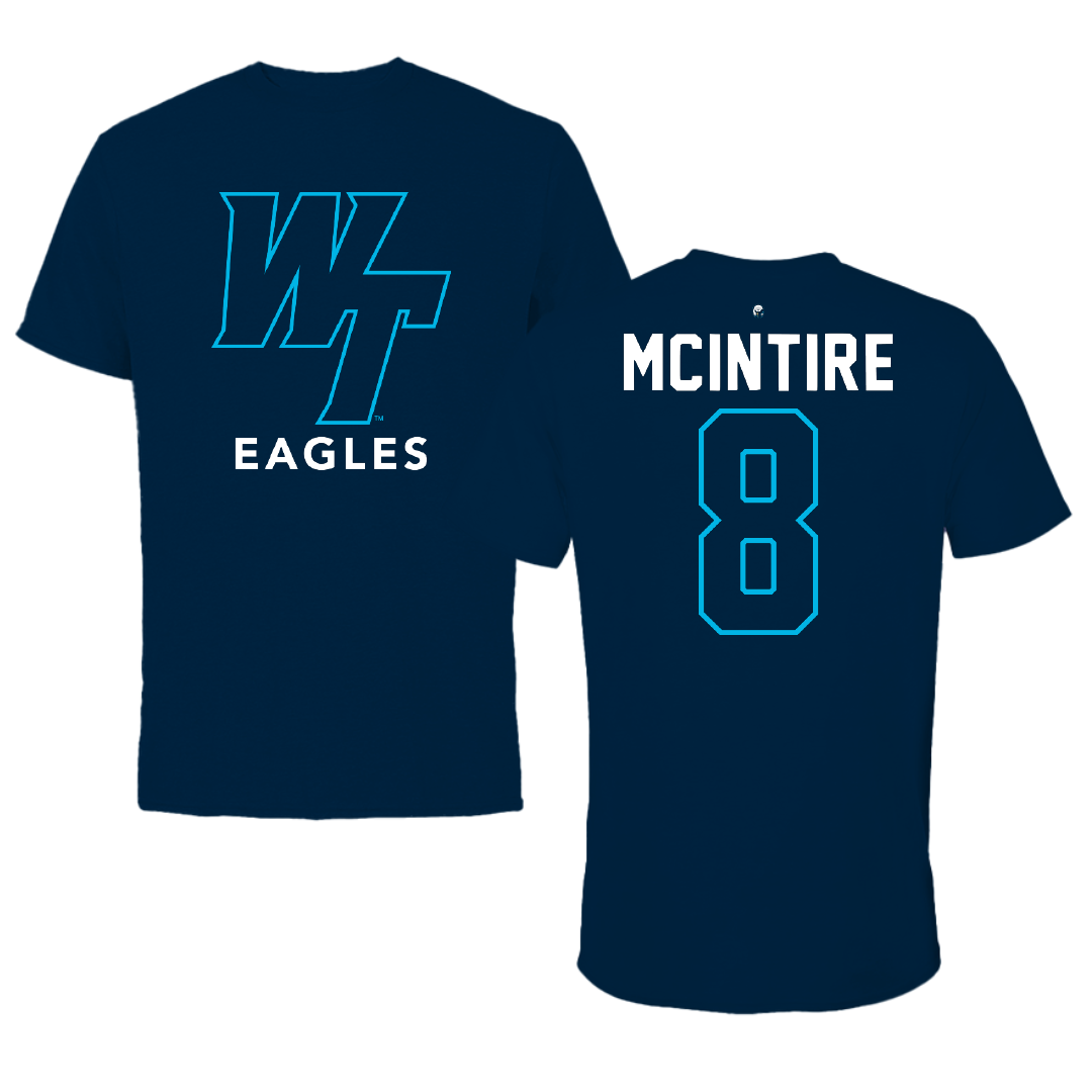 Wake Tech Community College Baseball Navy Tee - #8 Raeder McIntire