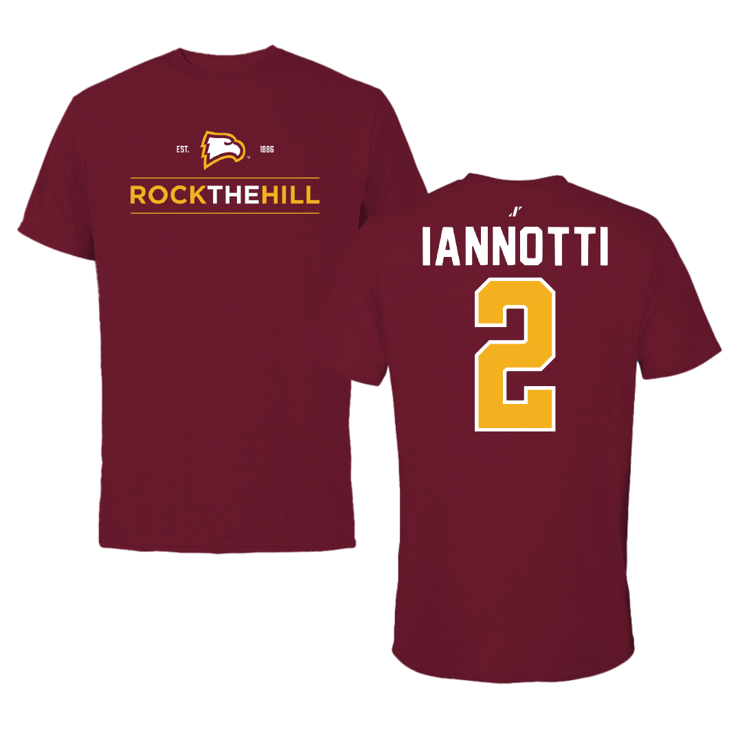 Winthrop University Lacrosse Garnet General Tee - #2 Tori Iannotti