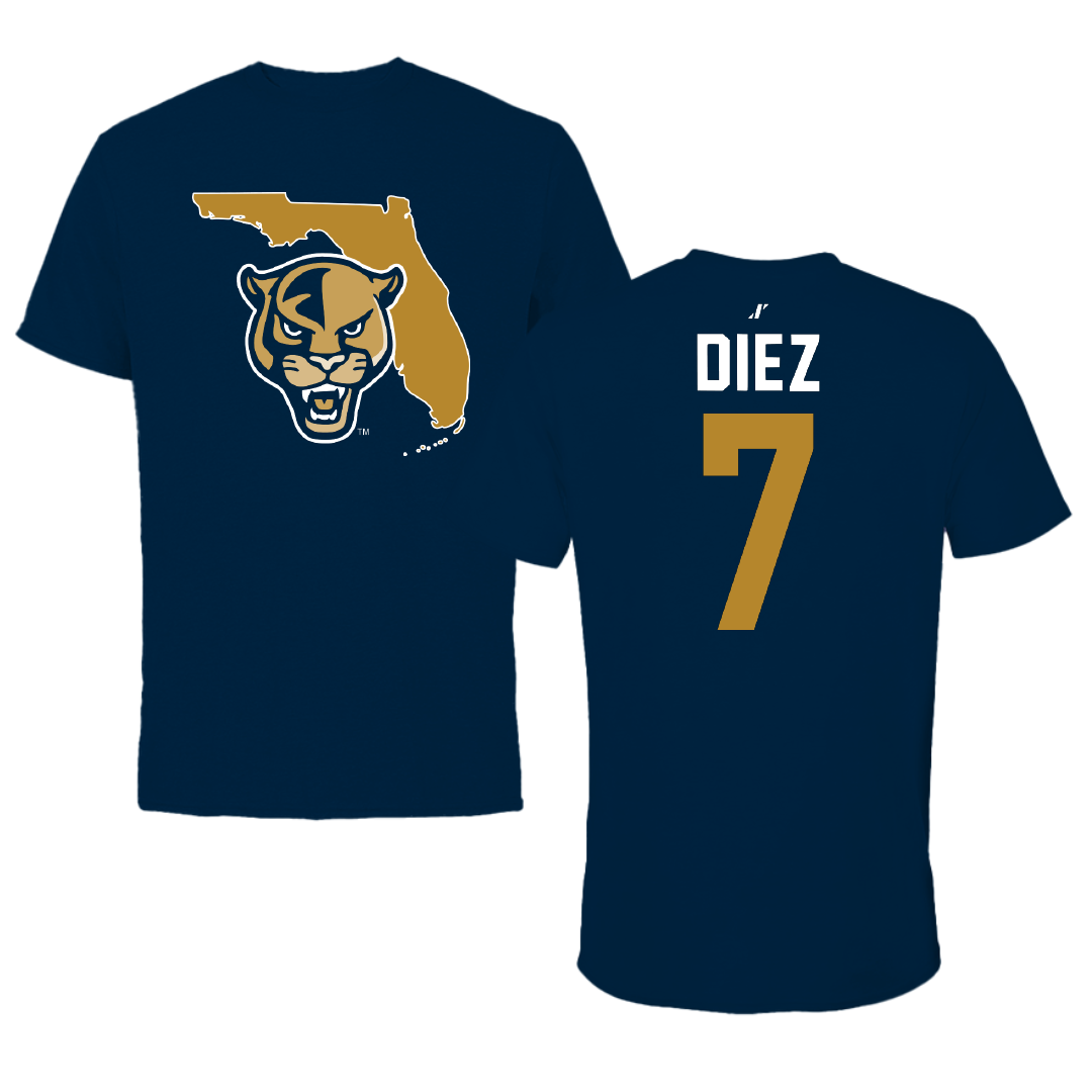 Florida International University Soccer Navy State Performance Tee - #7 Isabella Diez