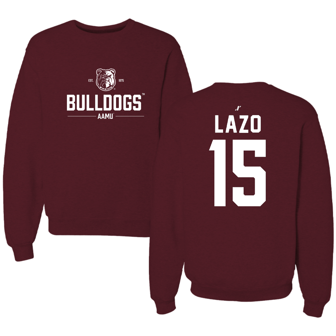 Alabama A&M University Baseball Maroon General Crewneck - #15 Charlie Lazo