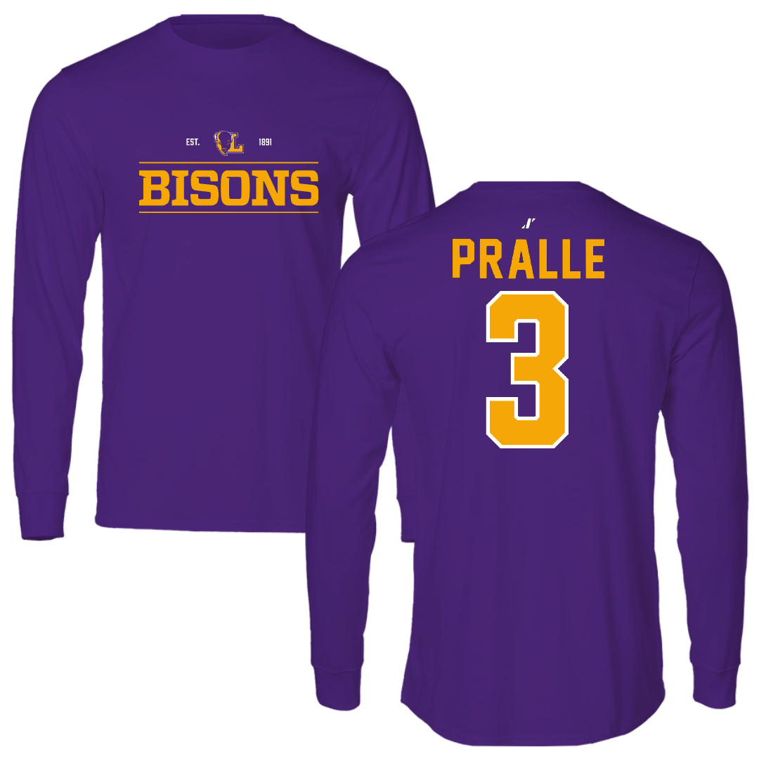Lipscomb University Soccer Purple General Performance Long Sleeve - #3 Kiara Pralle