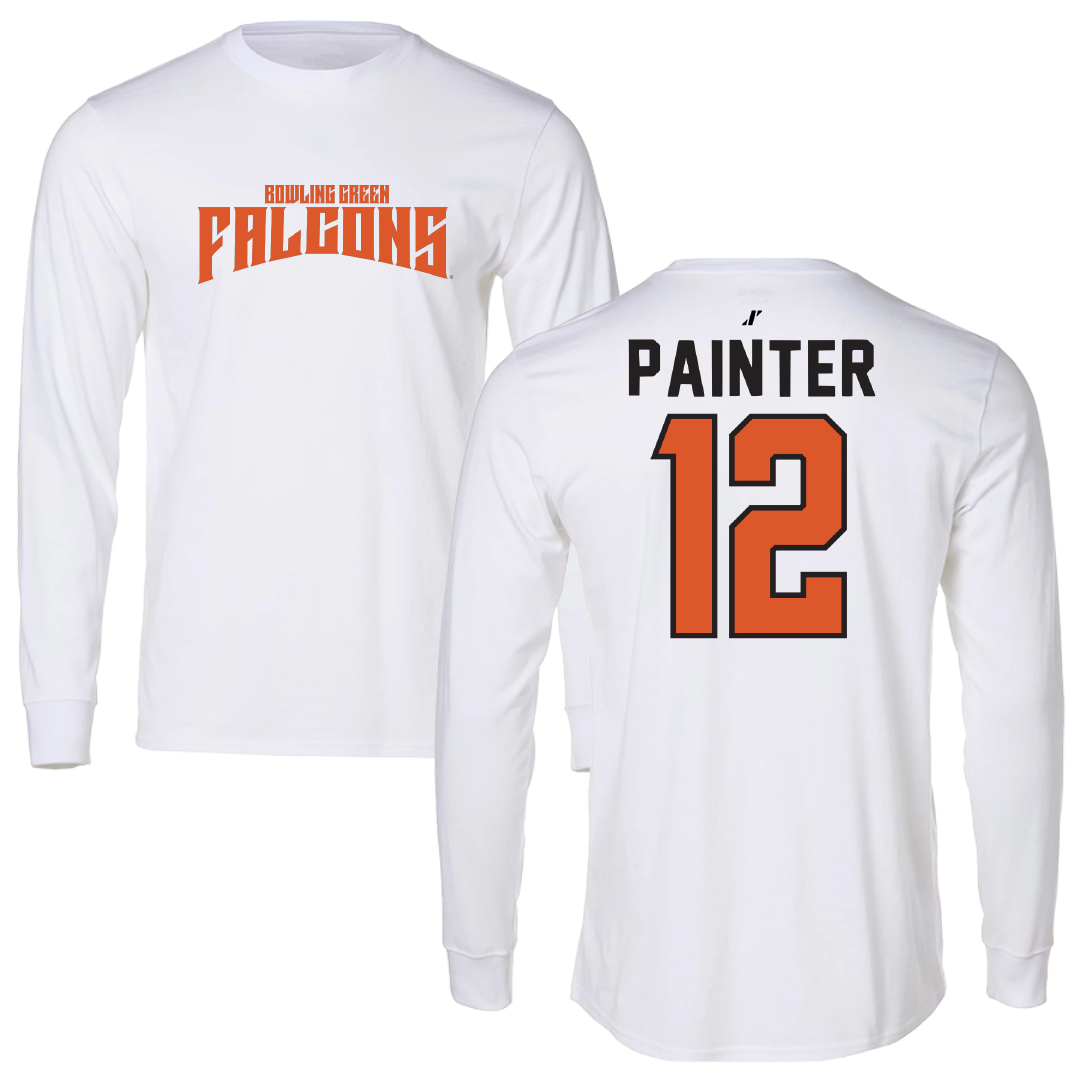 Bowling Green State University Soccer White Classic Performance Long Sleeve - #12 Bennett Painter