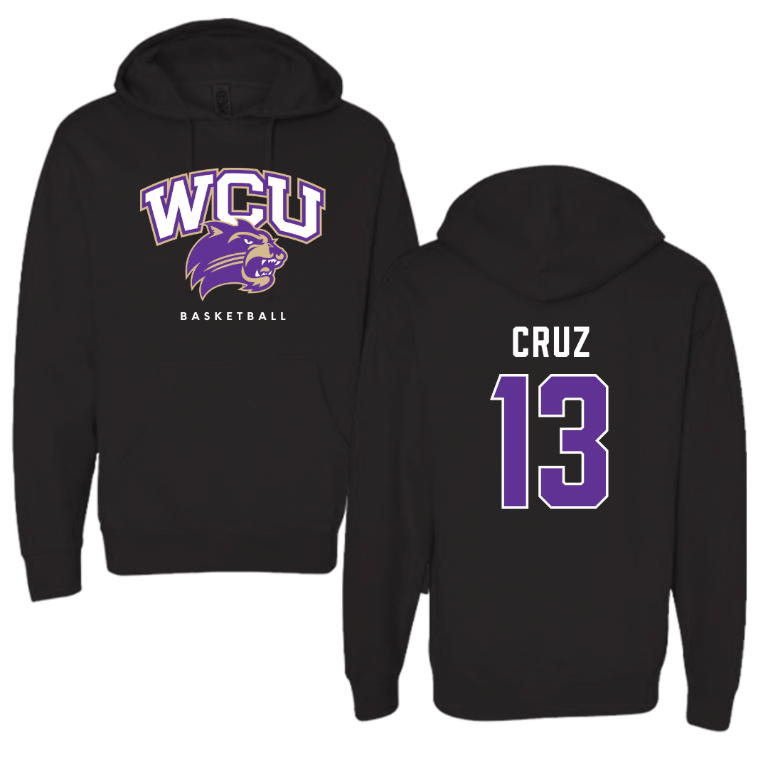 Western Carolina University Basketball Black Hoodie - #13 Zanoria Cruz