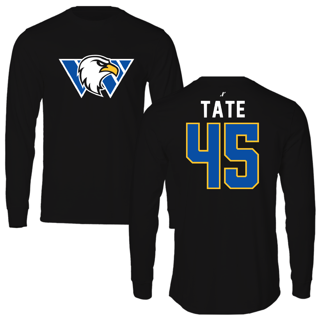 Williams Baptist University Baseball Black Long Sleeve - #45 Robbie Tate