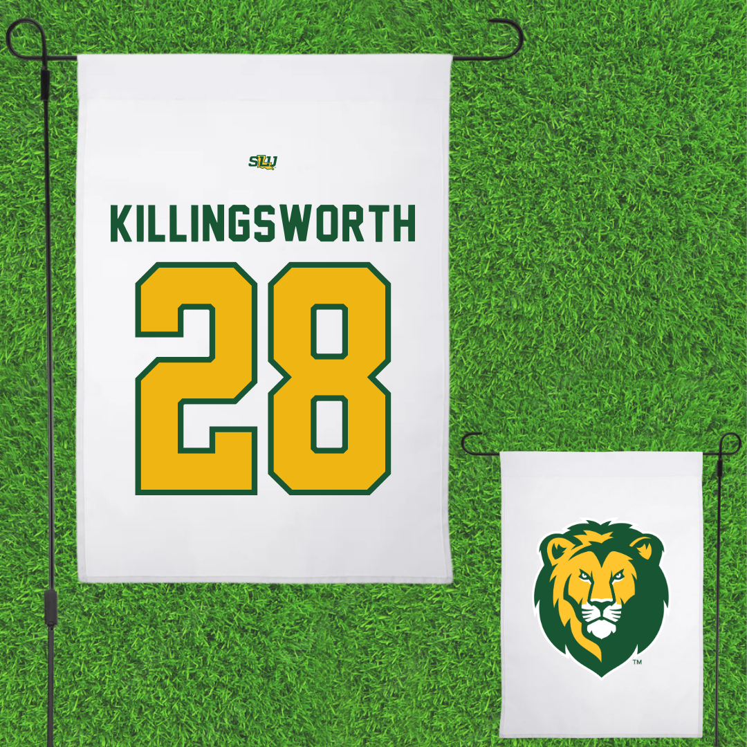 Southeastern Louisiana University Baseball White Garden Flag - #28 Jake Killingsworth
