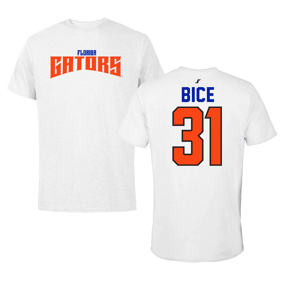 University of Florida Soccer White Classic Performance Tee - #31 Paris Bice