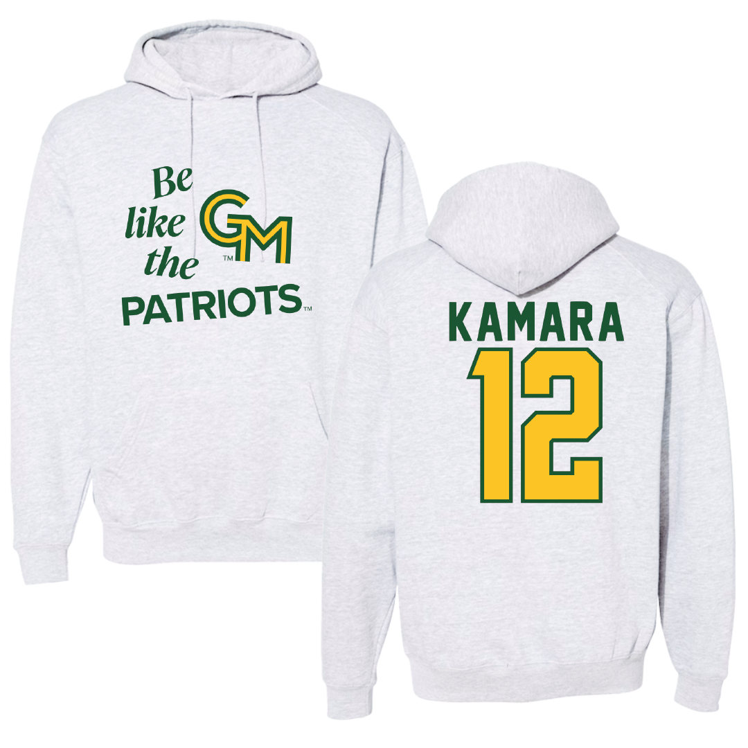 George Mason University Soccer Light Gray Be Like Us Hoodie - #12 Ishmail Kamara