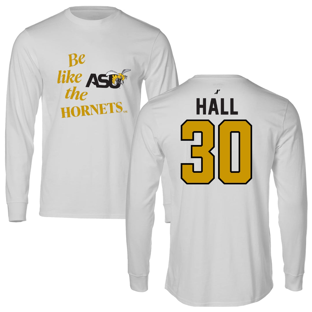 Alabama State University Basketball Light Gray Be Like Us Long Sleeve - #30 Anaja Hall