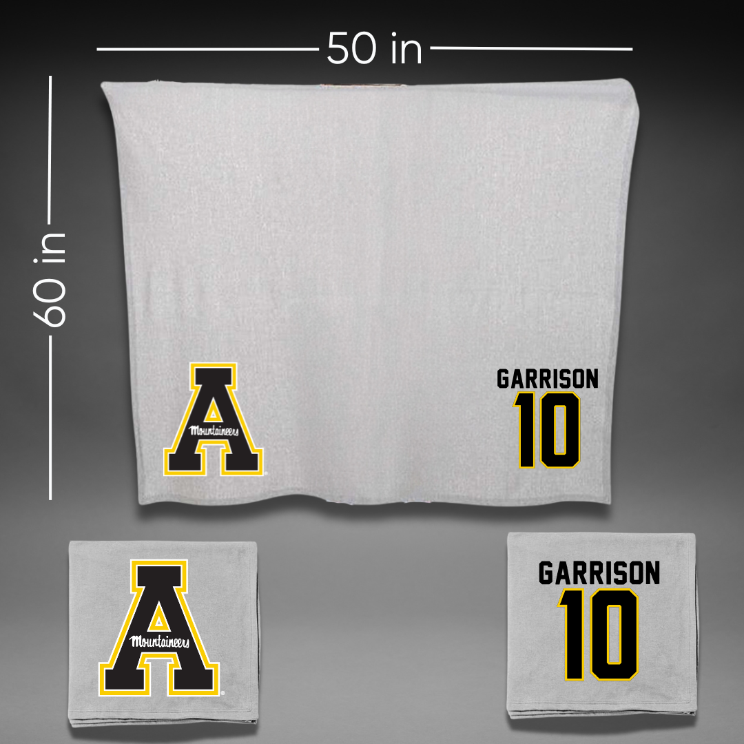 Appalachian State University Soccer Gray Blanket - #10 Ellie Garrison