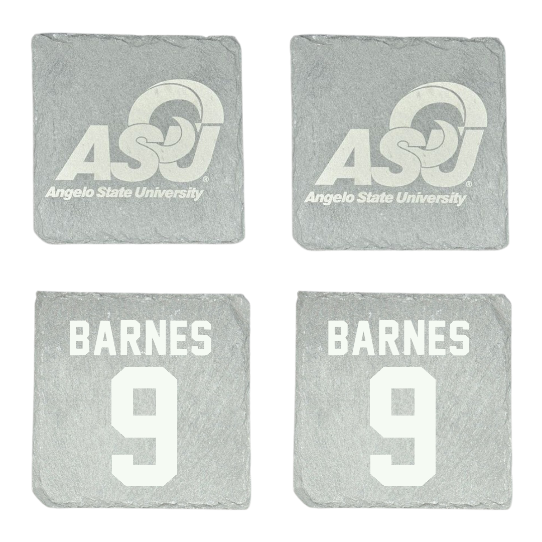 Angelo State University Volleyball Stone Coaster (4 Pack)  - #9 Taryn Barnes