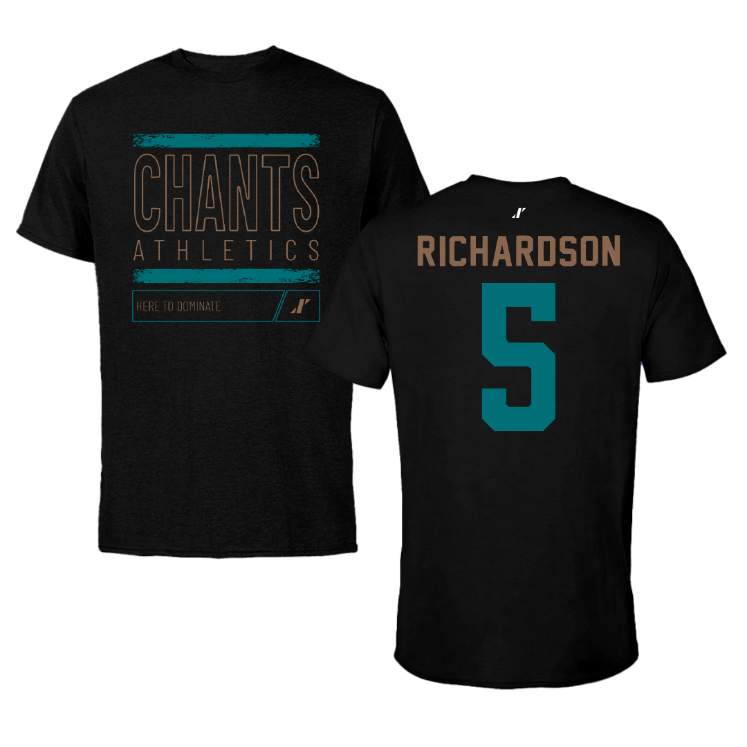 Coastal Carolina University Basketball Black Dominate Performance Tee - #5 Deaja Richardson